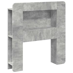 vidaXL Табла за легло Бетонно сиво Инженерен дървен материал