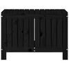 vidaXL Кутия за съхранение, черна, 76x42,5x54 см, борово дърво масив