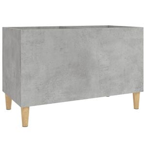 vidaXL Шкаф за грамофонни плочи сив 74,5x38x48 см инженерно дърво