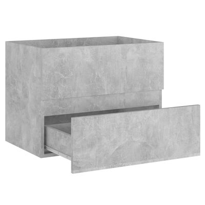 vidaXL Долен шкаф за мивка, бетонно сив, 60x38,5x45 см, ПДЧ