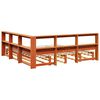 vidaXL Легло с етажерка за книги, без матрак, 180x200 см, бор масив