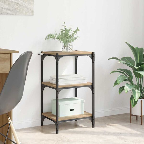 vidaXL Шкаф за книги дъб артизан 40 x 33 x 70,5 см