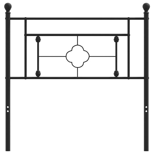 vidaXL Метална резервна табла за легло, черна, 100 см