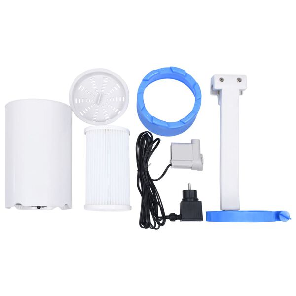 vidaXL Комбо висящ скимер за басейн и помпа с адаптер 16 см пластмаса