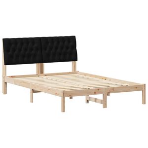 vidaXL Леглова рамка с тапицирана гръбна част Кафяво 150 x 200 cm