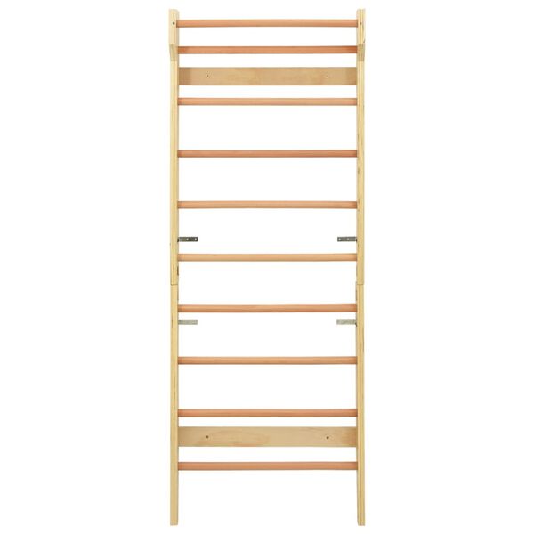 vidaXL Шведска стена, 80x15,8x195 см, дърво