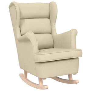 vidaXL Люлеещ се стол Cream 74x90x102 cm Fabric