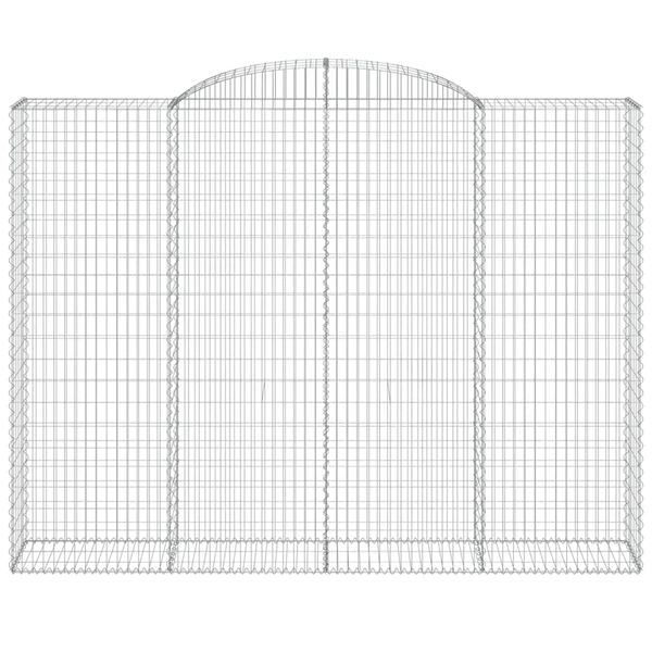 vidaXL Габионни кошници арка 3 бр 300x50x220/240 см поцинковано желязо
