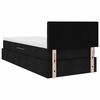 vidaXL Легло с място за съхранение и матрак с матрак Черно 90 x 190 cm