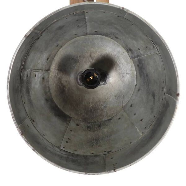 vidaXL Лампа за таван 25 W, винтидж, сребриста, 105x30x65-108 см, E27