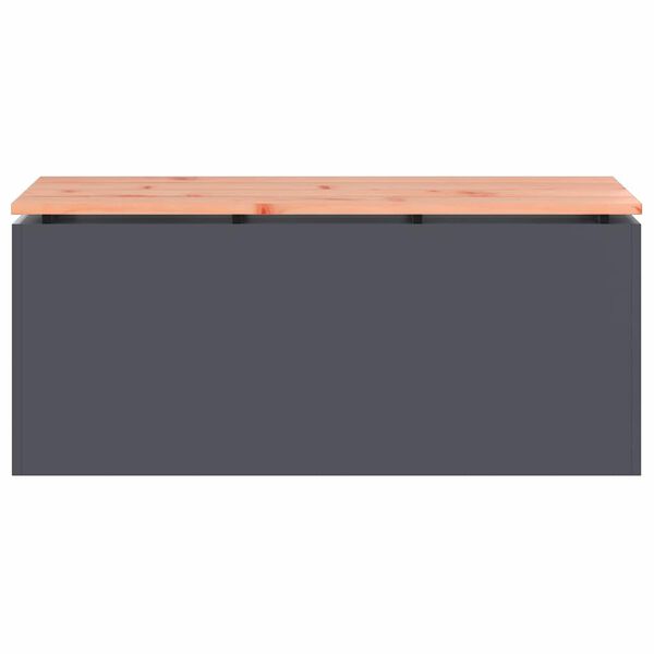 vidaXL Градинска пейка Антрацит 100 x 40 x 43 см Стомана