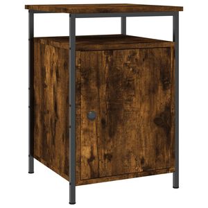 vidaXL Нощно шкафче, опушен дъб, 40x42x60 см, инженерно дърво