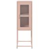 vidaXL Шкаф Pink 36x39x107 cm Студено валцувана стомана