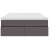 vidaXL Легло с място за съхранение и матрак с матрак Сив 120 x 190 cm
