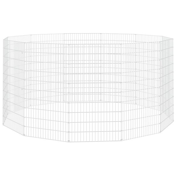 vidaXL Заграждение за свободно отглеждани животни, 12 панела, 54x100 см, поцинковано желязо