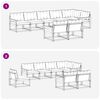 vidaXL Комплект дивани за открито 8 pcs Естествено и светло сиво