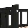 vidaXL Разтегателно дневно легло, черно, 2x(90x190) см, бор масив
