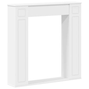 vidaXL Рамка за камина Бяло 100 x 20 x 100 cm Инженерна дървесина