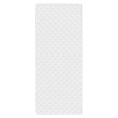 vidaXL Ватиран протектор за матрак, бял, 90x200 см, лек