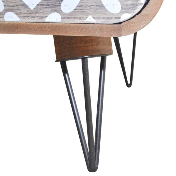 vidaXL Страничен шкаф с 3 чекмеджета, кафяв