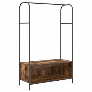 vidaXL Държач за дрехи Кафяв дъб 100 x 44 x 160 см Инженерно дърво