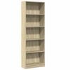 vidaXL Библиотека, сонома дъб, 60x24x176 см, инженерно дърво