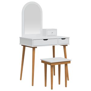 vidaXL Комплект тоалетно шкафче FAUSKE 4 бр. Бяло 76 x 50 x 143 см