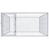 vidaXL Дворна клетка за кучета, поцинкована стомана, 2x2x1 м