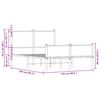 vidaXL Метална рамка за легло, без матрак, опушен дъб, 120x200 см