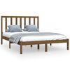 vidaXL Рамка за легло меденокафява бор масив 150x200 cм King Size