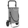 vidaXL Пазарски тролей Сив 36,5 x 46,5 x 100,5 см Оксфордска тъкан