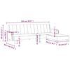 vidaXL 2-местен разтегателен диван с табуретка кремав текстил