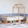 vidaXL Дневно легло с покрив без матрак 80x200 см Масивна дървесина