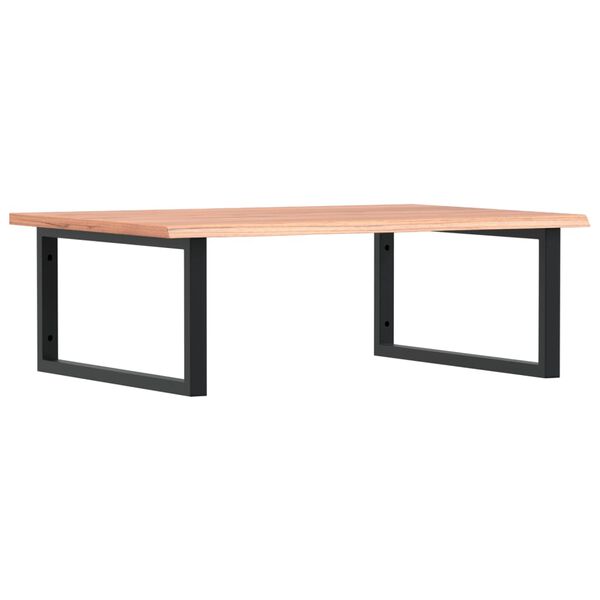 vidaXL Стенен рафт за мивка, стомана и масивно дърво дъб