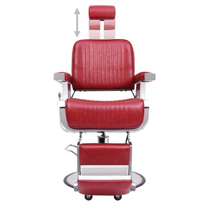 vidaXL Фризьорски стол, червен, 68x69x116 см, изкуствена кожа