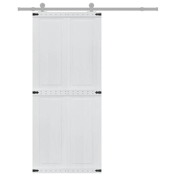 vidaXL Врата Corona Бяло 90 x 210 cm Инженерно дърво