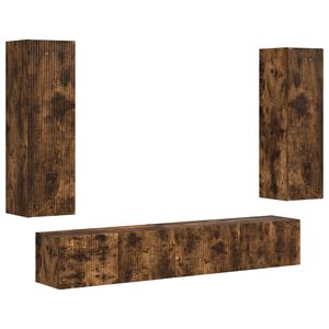 vidaXL Комплект ТВ шкаф 3 pcs Димян дъб Инженерно дърво
