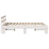vidaXL Рамка за легло с таблото Бяло 140 x 200 cm Солидно борово дърво