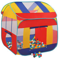 vidaXL Палатка за игра с 550 топки 123x120x126 см