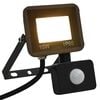 vidaXL LED прожектор със сензор, 10 W, топло бяло