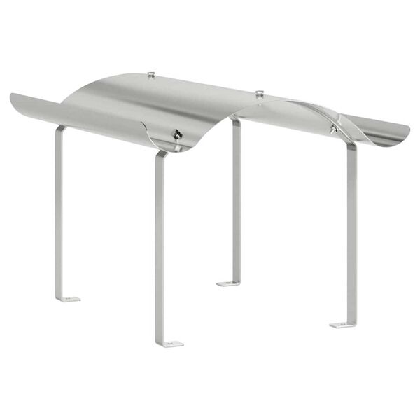 vidaXL Коминна шапка Сребрист 59,5 x 50 x 36,5 см Неръждаема стомана