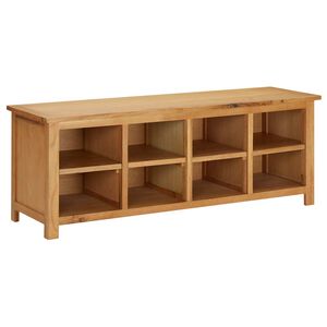 vidaXL Стелаж за обувки, 114x37x45 см, дъбово дърво масив
