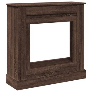 vidaXL Облицовка за камина, кафяв дъб, 90x30x90 см, инженерно дърво