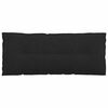 vidaXL Възглавница за гръб Черно 120 x 19 x 50 см текстил