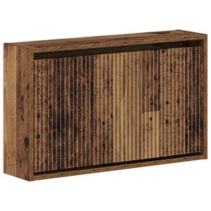 vidaXL Стенно шкафче за обувки ARNHEM 71 x 17 x 43 см Старо дърво