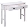 vidaXL Конзолна маса, антично бяло, 90x30x77 cм, дърво