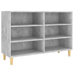 vidaXL Сайдборд, бетонно сив, 103,5x35x70 см, инженерно дърво