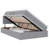 vidaXL LED легло за съхранение с матрак Светлосиво 120 x 190 cm