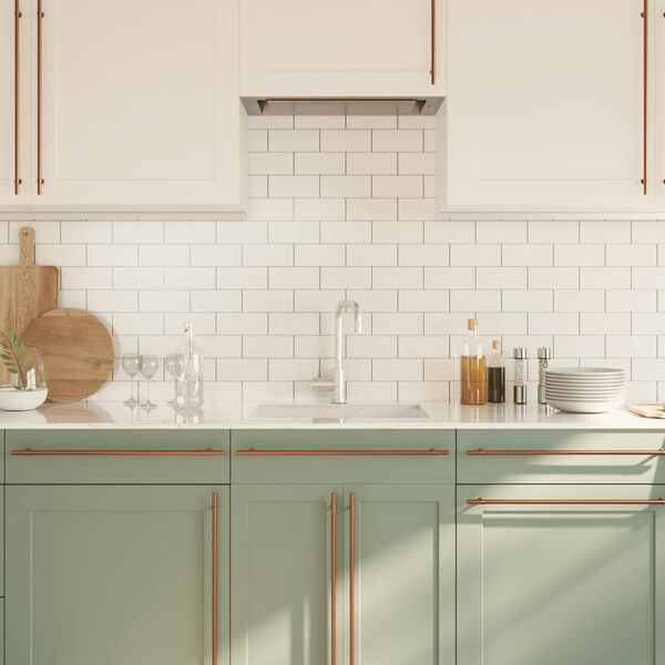 vidaXL Дръжки за шкафове, 5 бр, бронз, 480 мм, неръждаема стомана