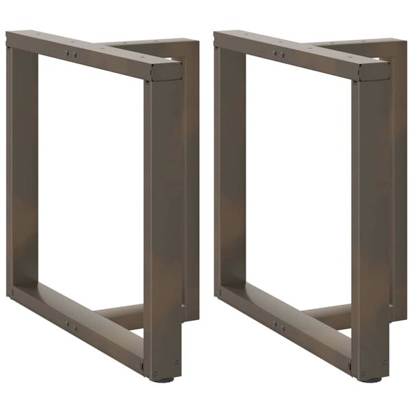 vidaXL Крака за трапезна маса, Т-образни, 2 бр., черни, 80x35x(72-73) см, стомана